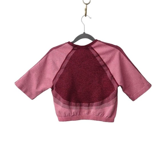 Fabletics Helena Seamless Crop Top Pink Womens Large Active Moisture Wicking - Picture 4 of 4